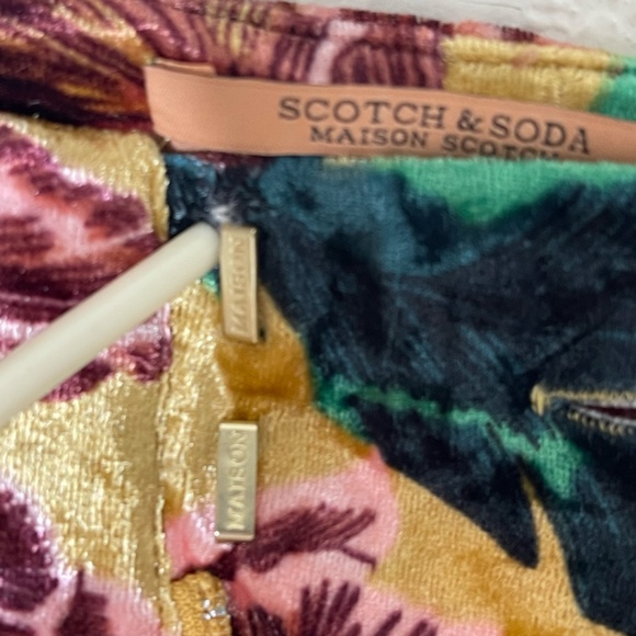 Scotch & Soda Maison Scotch Aloha Hula Velour Wide Leg Pants Sz M Multicolor - Picture 12 of 15